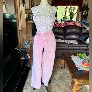 Woman’s Cato pink mid rise jeans size 16 Valentine’s Day pink jeans.